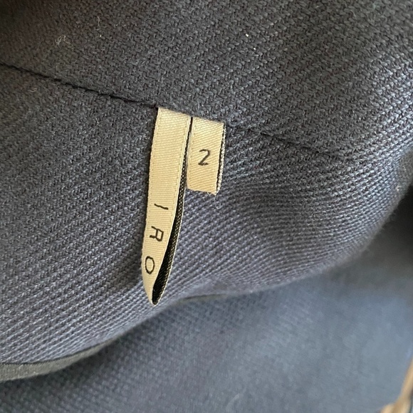 IRO Navy Blue Cotton Wool Blazer Jacket Size 2 - Picture 7 of 8